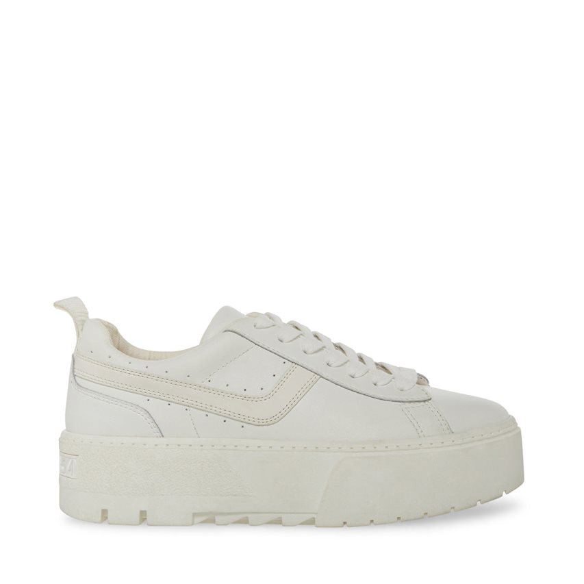 Zapatos Plataforma Steve Madden Rorri Cuero Mujer Blancas | ES JH0826